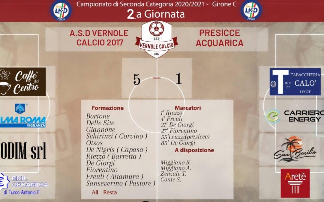 La Sintesi di Vernole Calcio vs Presicce-Acquarica